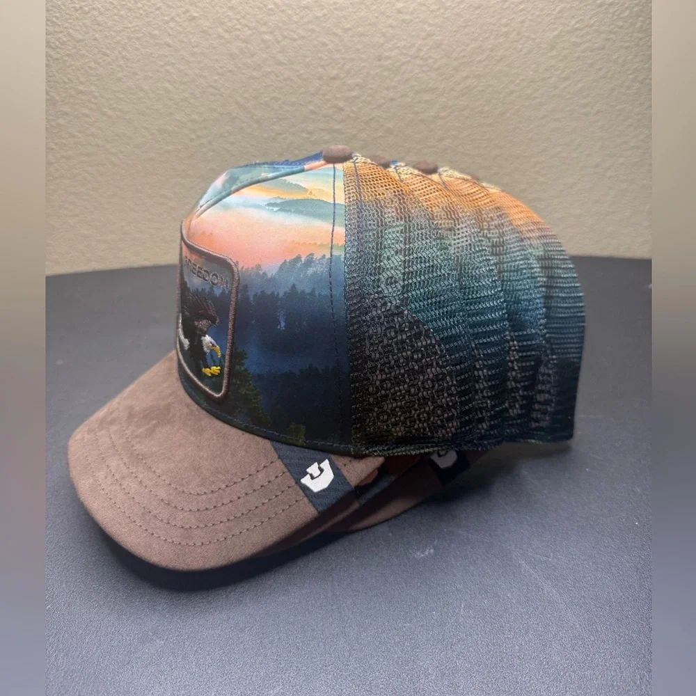 Goorin Bros. Freedom Eagle Scenic Trucker Hat – Brown – NWT
